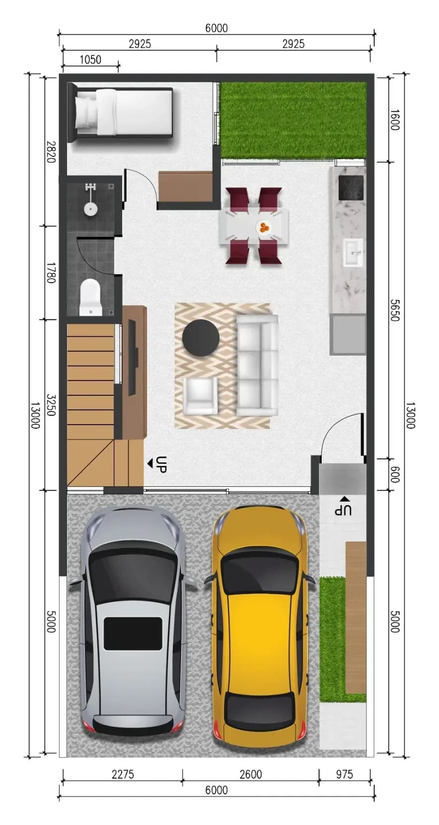 The developer's working drawing for the ground floor of the Mahogany type